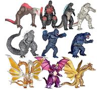 TwCare Juego de 10 figuras de acción articuladas movibles Godzilla vs Kong, dinosaurio dragón, rey de los monstruos, Shin Ultima, Gamera, Mecha, Godzilla, Ghidorah, Skull Crawler Destoroyah, paquete
