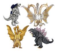 TwCare - Juego de 4 figuras de acci n articuladas m viles de Godzilla, King of The Monsters Burning Heisei Mecha Ghidorah, paquete de mini dinosa