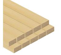 TWE - Tucci Wood Essence Twe - Listones de madera maciza de abeto 15 x 30 x 3 metros cepillados en cuatro lados con chaflán en aristas, fabricado en Italia, paquete de 10 unidades