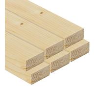 TWE - Tucci Wood Essence Twe - Listones de madera maciza de abeto 20 x 40 x 3 metros cepillados en cuatro lados con chaflán en aristas, fabricado en Italia, paquete de 6 unidades
