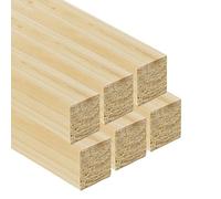 TWE - Tucci Wood Essence Twe - Listones de madera maciza de abeto 30 x 30 x 1 metro cepillados en cuatro lados con chaflán en aristas, fabricado en Italia, paquete de 6 unidades