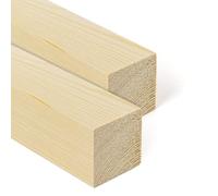 TWE - Tucci Wood Essence Twe - Listones de madera maciza de abeto 50 x 50 x 3 metros diferentes tamaños cepillados en cuatro lados con chaflán en aristas, fabricado en Italia, paquete de 2 unidades