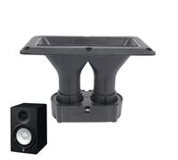 Tweeter de bocina piezoeléctrica de doble accionamiento - Altavoz piezoeléctrico de cerámica de alta sensibilidad 50 g ABS negro 16 x 10,3 cm, zumbador de bocina de doble cabeza de dispersión ancha