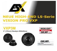 ESX VXP3M 7,5 CM (3”) Tonos Medios Con Neodym-Magneto 120 Vatios Visión Pro