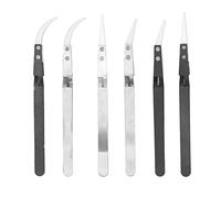 Tweezer de soldadura anti magnética precisa Conjunto de acero inoxidable de cerámica puntiaguda para trabajos de precisión