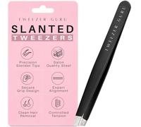 Tweezer Guru - Pinzas de pelo para hombre y mujer de acero inoxidable profesional para pelo encarnado, puntadas negras, garrapatas y vello facial
