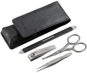 Tweezerman Kit esencial de aseo: Pinza, tijeras, cortaúñas y herramienta para uñas 1 un.