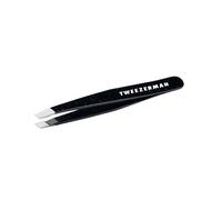Tweezerman Mini pinzas oblicuas, pinzas para cejas, pinzas de viaje para cejas, vello facial (ónix espolvoreado)