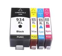 TWEJHX Cartuchos de Tinta de Repuesto compatibles para Impresora a Color HP934 935XL 934XL para Officejet Pro 6230 6830 6835 6812 6815 6820(1SET 4PCS)