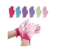 Twelve Piece Exfoliating Bath Mitt Set for Gentle Skin Care, Cleansing, and Spa Use in Assorted Colors