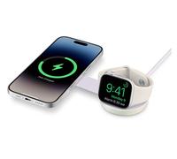 Twelve South Butterfly SE 2 en 1 Qi2 Cargador de Viaje para iPhone, Airpods y Apple Watch Blanco