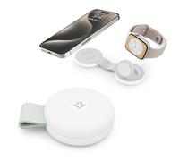 Twelve South Butterfly SE 2 en 1 Qi2 Cargador de Viaje para iPhone, Airpods y Apple Watch Blanco