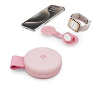 Twelve South Butterfly SE 2 en 1 Qi2 Cargador de Viaje para iPhone, Airpods y Apple Watch Rosa