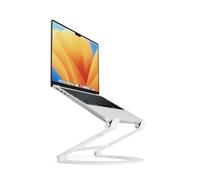 Twelve South Curve Flex | Soporte de Aluminio Ajustable en Altura y ángulo para portátil/MacBook, se Adapta a 10"-17", se pliega para ser transportado - Bolsa de Viaje incluida, Blanco Mate