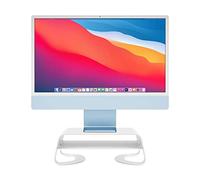 Twelve South Curve Riser - Soporte de Escritorio ergonómico con Estante de Almacenamiento para iMac y Pantallas, Color Blanco Mate