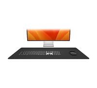 Twelve South DeskPad | Alfombrilla de ratón extendida de cuero sostenible, resistente a derrames, superficie de tracción del ratón, tamaño óptimo para uso en pantalla, color negro