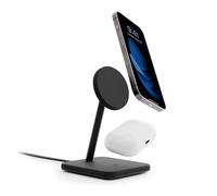 Twelve South HiRise 2 Deluxe 2 en 1 Soporte de Carga Qi2 para iPhone y AirPods, Negro