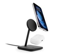Twelve South HiRise 2 Deluxe - Estación de carga inalámbrica 2 en 1, color | Cargador Qi2 MagSafe para dispositivos Apple, soporte de cargador inalámbrico rápido para iPhone 15, 14, 13, 12 Pro y Max