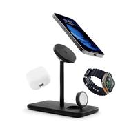 Twelve South HiRise 3 Deluxe, Soporte de Carga MagSafe Compacto de Lujo para iPhone, AirPods y Apple Watch, Incluye Fuente de alimentación Estadounidense con Cable de 5 pies, además de adaptadores de