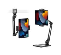 Twelve South HoverBar Duo (2ª generación) para iPad/iPad Pro/Tablets | Brazo Ajustable con Nueva Base Pesada de liberación rápida y Accesorios de Abrazadera de Superficie para Montaje iPad (Negro)