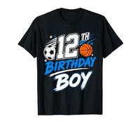 Twelve Year Old Sports Boy Soccer Basketball Camiseta