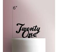 Twenty One 21 - Decoración acrílica para tartas de 8 pulgadas de ancho/amarillo