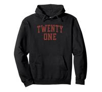 Twenty One Minimalist 21st Birthday Design 21-Year-Old Sudadera con Capucha