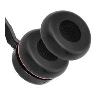 Tweozhui 1 Doble Almohadillas Auriculares para Jabra, Almohadillas de Repuesto Premium para Jabra Evolve 75, 75+, 75 UC, 75MS - Espuma Viscoelástica y Cuero, Instalación Sencilla
