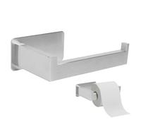 Tweozhui Porta Rollos de Papel higienico Adhesivo Soporte Rollo Papel higienico Porta Papel higienico de baño, De Acero Inoxidable con Freno de Rodillo, Color Plateado, para baños y aseos