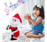Twerking Santa Claus Booty Shaking con Canción Musical, Muñeca de Peluche Suave Interactiva Danza Santa Claus Decoración del Hogar Decoración de Navidad Juguetes para Niños (Red1)