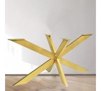 TWHZSAI Marco de Mesa de araña de Estilo Industrial, Patas de Metal para Mesa de Comedor, Patas de Muebles de fácil Montaje, Patas de Acero con Recubrimiento en Polvo, Color Dorado, 150 x 70 x 72 cm