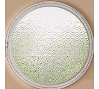 TWHZSAI Ventana abatible Redonda giratoria empotrada de aleación de Aluminio y Vidrio Templado, Ideal para baño, Dormitorio, Cocina y hogar, Color Blanco, 2,30 cm/11,8 Pulgadas