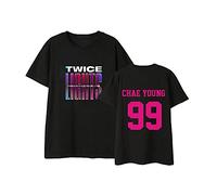 Twice KPOP Twice Camiseta T-Shirt Casual Manga Corta DAHYUN Mina TZUYU NA YEON JIHYO Jung YEON Momo NAYEON Sana Top para Mujer y Hombre Los Grupo de Chicas Deportes Camiseta