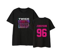 Twice KPOP Twice Camiseta T-Shirt Casual Manga Corta DAHYUN Mina TZUYU NA YEON JIHYO Jung YEON Momo NAYEON Sana Top para Mujer y Hombre Los Grupo de Chicas Deportes Camiseta