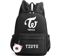 Twice Mochila con Orejas de Conejo KPOP Bolsa de Regalo Mercancía Bolsa para Computadora Portátil Escuela Mochila de Viaje Escuela Bolsas de Lona NAYEON Momo Sana JIHYO Mina DAHYUN TZUYU