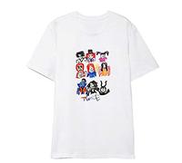 Twice T-Shirt Camisa de Manga Corta Camiseta Cuello Redondo de Verano Tees Tops para Hombres y Mujeres Blanco Once Momo Sana Mina DAHYUN TZUYU