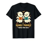 Twice The Boo Halloween Humor Truco O Trato Divertido Camiseta gráfica económica, Hombre, Negro, XL