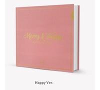 TWICE - Twice - [Merry & Happy]1. Umpackung Happy Ver CD + 84p Fotobuch + 3p Fotokarten + 1p Postkarte + 1p Aufkleber + extra Fotokartenset K-POP versiegelt
