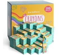 TWIDDLERS 288 cajas de crayones de cera, 4 por caja, paquetes de colores mixtos, perfectos para aulas escolares y restaurantes
