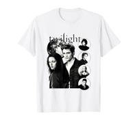 Twilight Bella Edward Cullen Black White Moon Collage Camiseta