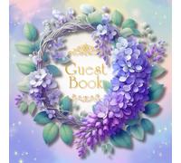 "Twilight Blooms: A Guest Book of Cherished Moments" 8.5 x 8.5" guest book features a sky and flowers theme and features 100 pages, creating warm and inspiring memories.