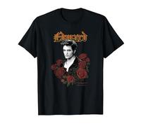 Twilight Edward Goth Print with Roses Vintage Movie Camiseta, Hombre, Negro, 5XL