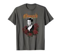 Twilight Edward Gothic Print with Roses Vintage Movie Camiseta, Hombre, Asfalto, 5XL