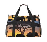 Twilight In The Grassland - Bolsa de viaje de fin de semana para hombres y mujeres, adecuada para viajes y actividades al aire libre