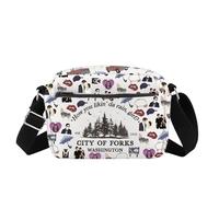 Twilight Merch - Bolso cruzado inspirado en Crepúsculo Edward Cullen & Bella Swan Fans Gift Twilight Character Shoulder Bag, Rain Hb Cb UK, INCHES