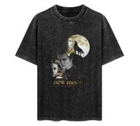 Twilight Movie Moon Edward Cullen Bella Robert Pattinson Mens T-Shirt Unisex Black Top tee XL