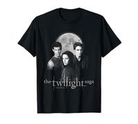 Twilight Saga Black & White Photo Jacob, Bella, Edward Movie Camiseta, Hombre, Negro, L