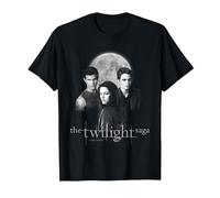 Twilight Saga Black & White Photo Jacob, Bella, Edward Movie Camiseta, Hombre, Negro, XXL