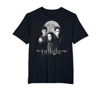 Twilight Saga Black & White Photo Jacob, Bella, Edward Movie Camiseta, Hombre Tallas Grandes, Negro, 5X Alto