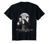 Twilight Saga Black & White Photo Jacob, Bella, Edward Movie Camiseta, Niños, Negro, 3 años